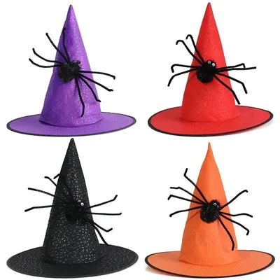 Halloween Witch Hat Masquerade Props Spider Hat Party Wizard Hat Festival