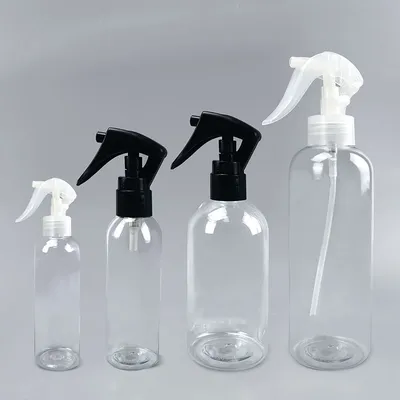 Custom Pet 60ml 100ml 250ml 320ml Transparent Clear Water Liquid Hiar Cosmetic Plastic Spray Bottle with Trigger Sprayer