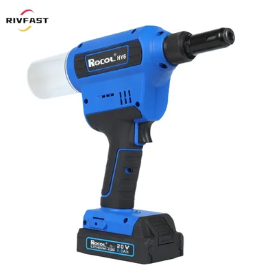 Quick Charge Rivet Gun Rl-Hy6 Stable Cordless Electric Riveter Lithium Battery Riveting Tool for Lockbolt Rivets 4.8-6.4mm 3/16"-1/4"