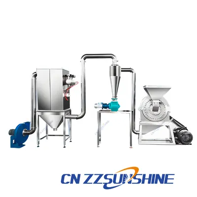 Automatic Pulverizer Powder Lab Stainless Steel Crushing Machine Bean Product Processing Machinery Dedusting Production Line Grinding Machine
