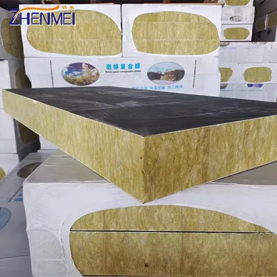 Mineral Sandwich Thermal Insulation Easy Installation Composite Rock Wool Board