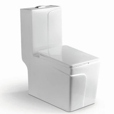 Nice Design Sanitary Ware Ceramic One Piece Toilet Set with Colored Line