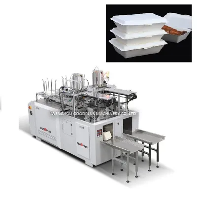 Two Output High Speed Paper Take-out Containers Making Machine Paper Food Packaging Box Making Machine Fold-to-Go Paper Box Making Machine