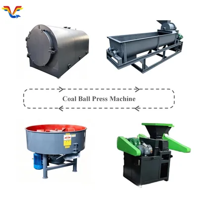 Coke Powder Roller Type Ball Press Machine, Briquetting Equipment for Industrial Raw Material and Civil Heating Fuel Manufacturing