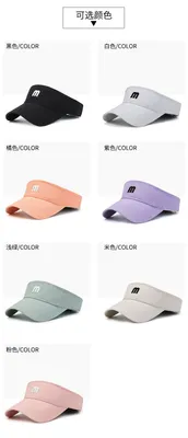 Regenerative Cotton Without Top Cap//Recyclable Fabric Without Top Cap Sports Visor