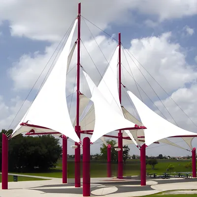 Modern Waterproof Outdoor Shade Membrane Structure Landscape Shelter Canopy