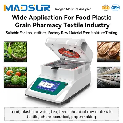 Halogen Moisture Analyzer test meat biscuit pie tea grain sample moisture
