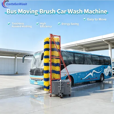 Mobile Single Brush Bus Washing Machine Stainless Steel Cleaning Equipment for Bus Depot Logistics Fleet Commercial Washing