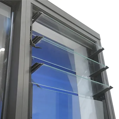 Customized Glass Louvre Fixed Aluminium External Shutters with Security Louver Window