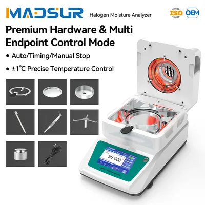 Desktop Halogen Moisture Analyzer Moisture Tester For Agriculture Food Chemical Lab Testing