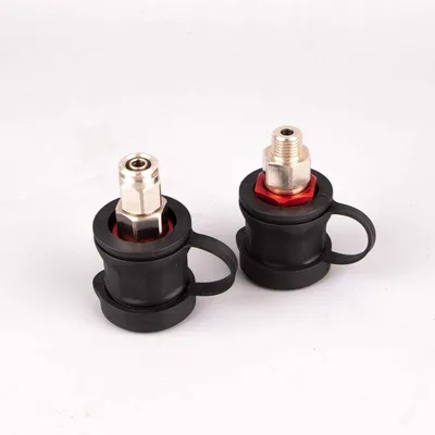 Type C Self-Locking Quick Connector with Rubber Protective Sleeve, Male and Female Quick Linker