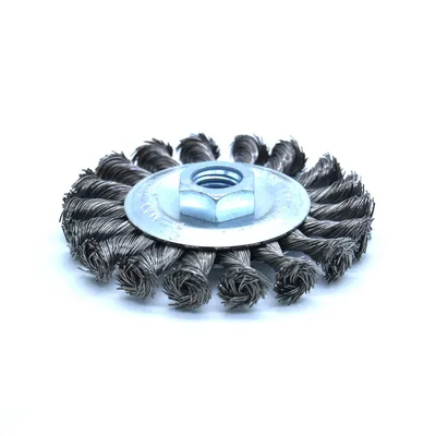 Twisted Knot Wheel Brush W/Thread for Angle Grinder