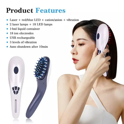 2023 New Product Beauty Equipment Scalp Massage Device Electric Hair Growth Comb