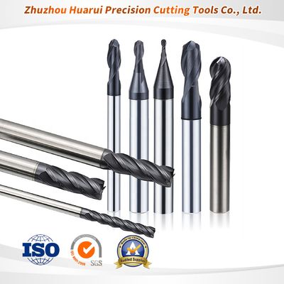 Cutting Tools Solid Carbide Square Flat Ball Nose Corner Radius for Hardened Steel End Mill
