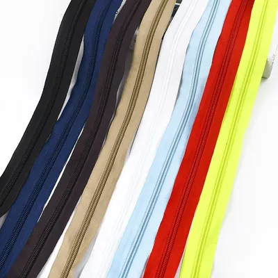 Factory Supply Garment Accessories Sewing Clothing Colorful Invisible Zipper Bag Double Slider Closed-End Nylon Zipper