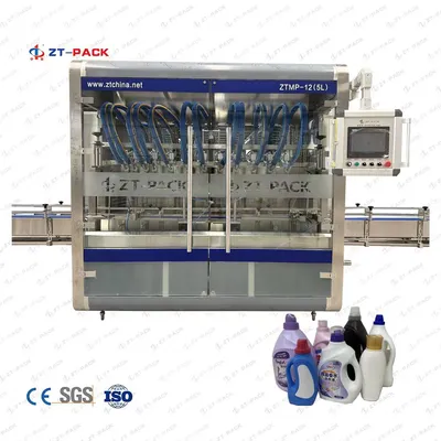 Full Automatic Bottle Liquid Detergent Packing Machine Piston Filler Servo Motor Filling Machine