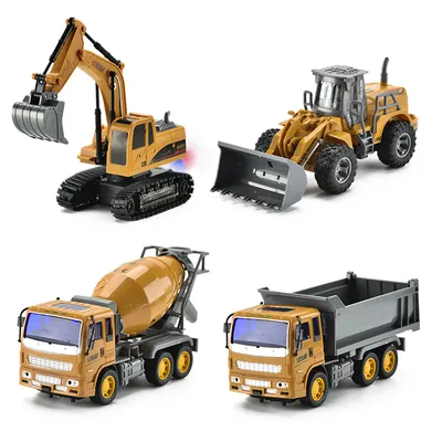 Multi-Functional Engineering Construction 5CH RC Excavator Truck Toys