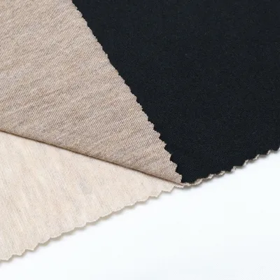 Cozy 32s Polyester Rayon Wool Stretch Jersey Blend Fabric for Cold Weather Wear