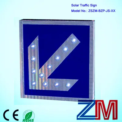 Aluminum Alloy Solar Traffic Sign / LED Flashing Road Sign