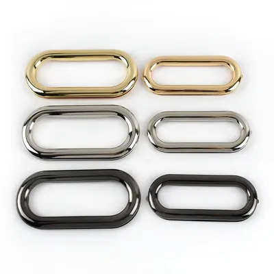 Factory Direct 75_88mm Handbag Accessories Bag Hardware Oval Shape Decorative Handles O Ring Purse Handle