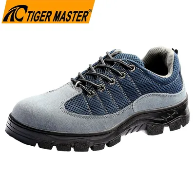 Anti-Slip Rubber Sole Anti-Smashing Steel Toe Puncture-Proof Suede Leather Safety Shoes Cheap