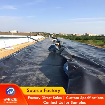 Factory Supply ODM 0.3mm-3mm HDPE Geomembrane Fish Pond Liner Landfill Dam Liner
