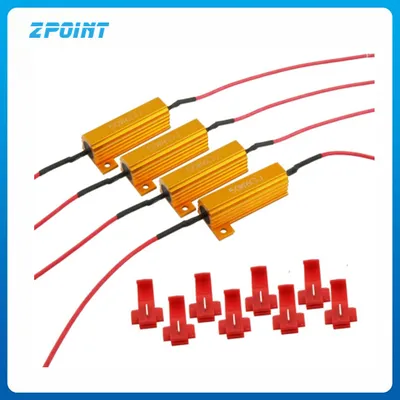 4PCS 50W 6ohm Load Resistors Fix LED Bulb Fast Hyper Flash Turn Signal Blink Error Code
