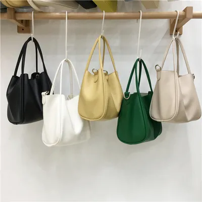Simple Bucket Bag Vegetable Basket Bag Crossbody Bag