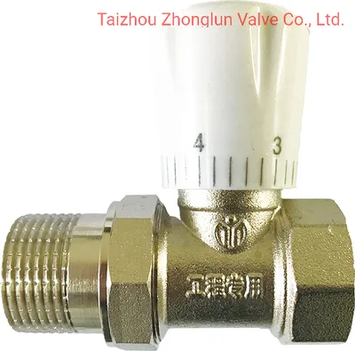 Zl-1034 Brass Angle Straight Type Hand-Operated Manual Temperature Control Valve