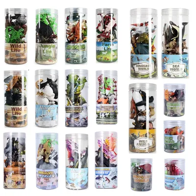 Educational Montessori Dinosaur Marine Animal Model Set Plastic Wholesale Children Kids Baby Ocean Creature Toy