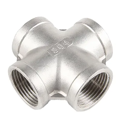 Stainless Steel Casting Cross Pipe Fitting Equal Thread