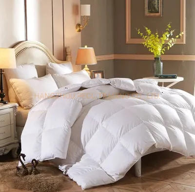 Bed Duvet Comforter White Goose Feather Down Quilts