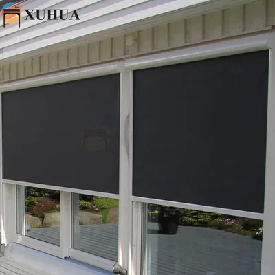 Xuhua Privacy Manual Anti-Insect Screen Zip Vertical Curtain Outdoor Window Roller Blind
