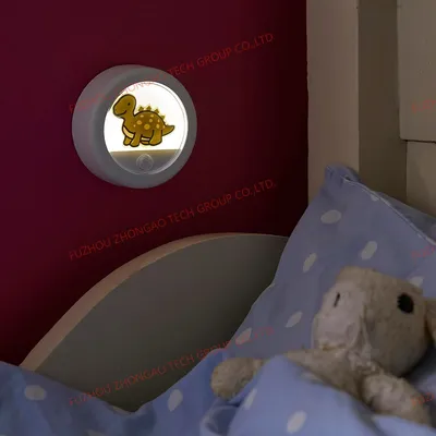 Children's Night Light Cat Toy with Motion/Light Sensor USB Rechargeable Baby Bedside Sleeping Lamp