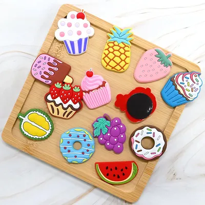 Cute Refrigerator Fridge Magnets Customisable Resin Metal PVC Square Rectangle Shapes Custom Logo for Home Kitchen Use Gift