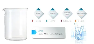Heat Resistance Quartz Beaker with Handle