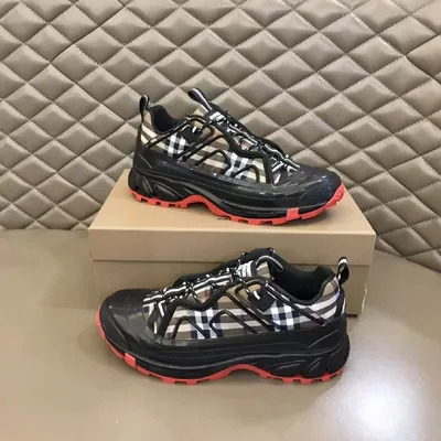 Men's Fashion Designer Basketball Shoes Black White Plaid Fabric Lace Casual Shoes