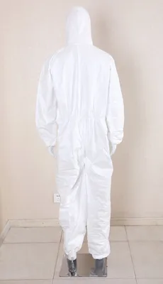 50GSM SMS Disposable Protective Clothing Cover White Universal Resistance Antistatic CE FDA ISO9001 ISO 14001 ISO 13485 AAMI Level 2 GB Test