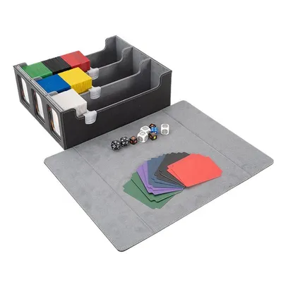 Torson PU Flannel Single-Sleeve Card Case Versatile 1360+ Deck Box with Open Window Lid Yugioh Tcg Deck Case Splitting Feature