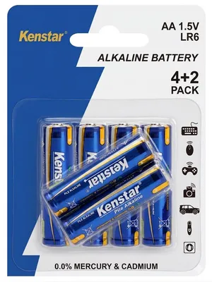 1.5V Lr6 AA Alkaline Battery 6PCS Card Blister Card OEM ODM Factory Supplier for Supermarket