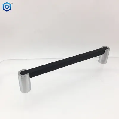 Square Black and Chrome Brass Cabinet Handle Kitchen Drawer Pulls