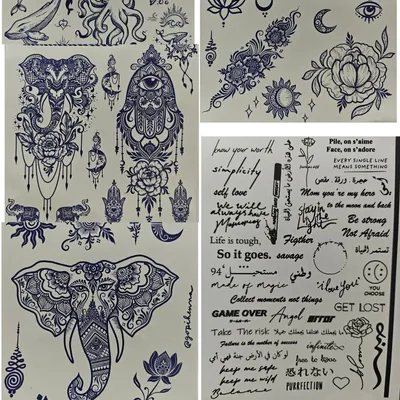 15-20 Days Temporary High Quality Fashion Design Cool Tattoo Sticker for Large Body Art Makeup Fake