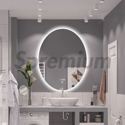 Anti Fog Contemporary Wall Electronic Miroir Smart LED Bathroom Mirror
