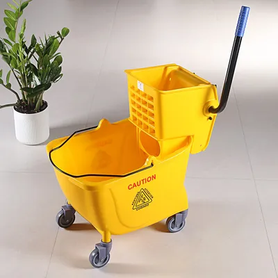 Commercial Plastic Mop Bucket - 24L/32L Big Capacity with Wringer