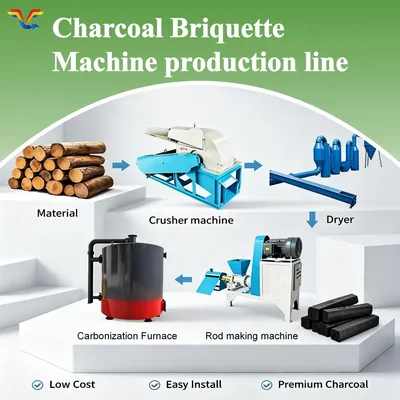 Hot-Selling Square Charcoal Briquette Press Machine Small Charcoal Machine Briquette Making
