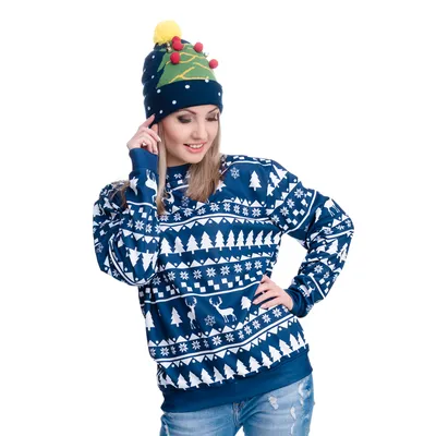High Quality Christmas Clothing Apparel Custom Jumper Fleece Full Dye Wholesale Sweatshirts