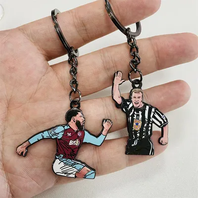 Custom Football Basketball Team Logo Enamel Metal Custom Low MOQ Cartoon Keychain