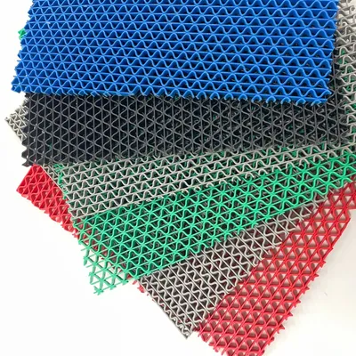 Hollow Pattern PVC Mat Roll Wholesale Plastic Anti-Slip Drainage Flooring 6mm Factory Price Outdoor Swimming Pool Garage Kitchen
