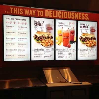 LED Slim Light Box Restaurant Menu Board Cinema Movie Advertising Lighting Panel