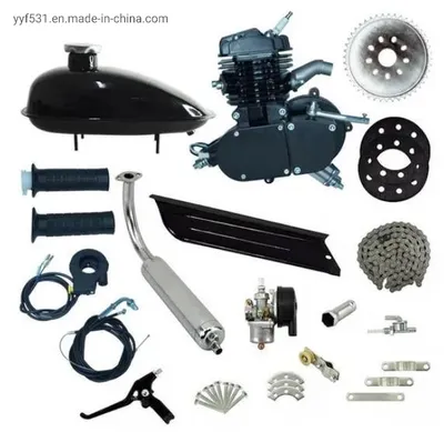 60cc 2-Stroke Motorized Bike Cycle Petrol Gas Engine Motor Kit - Silver